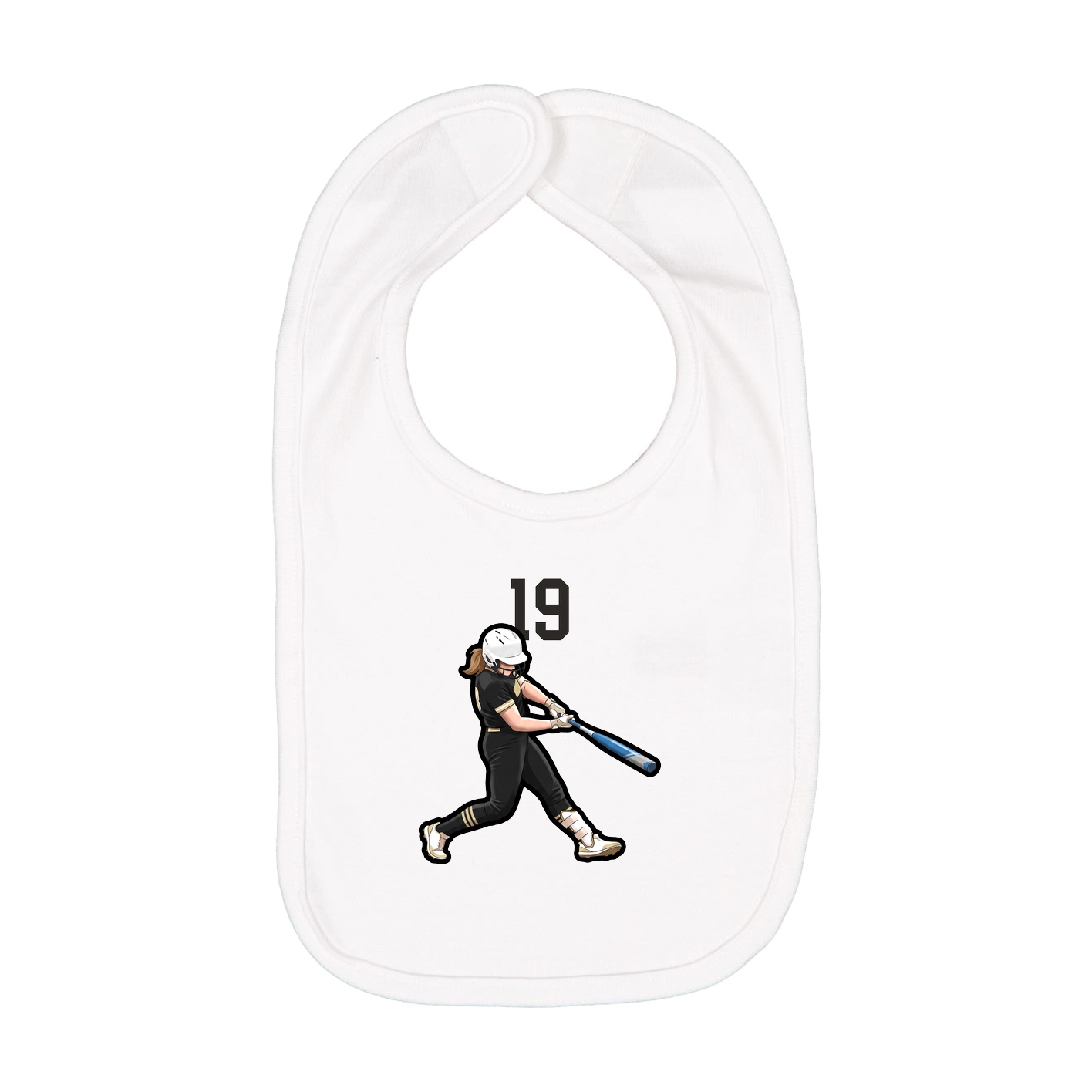 Infant Bib — Number Top in White