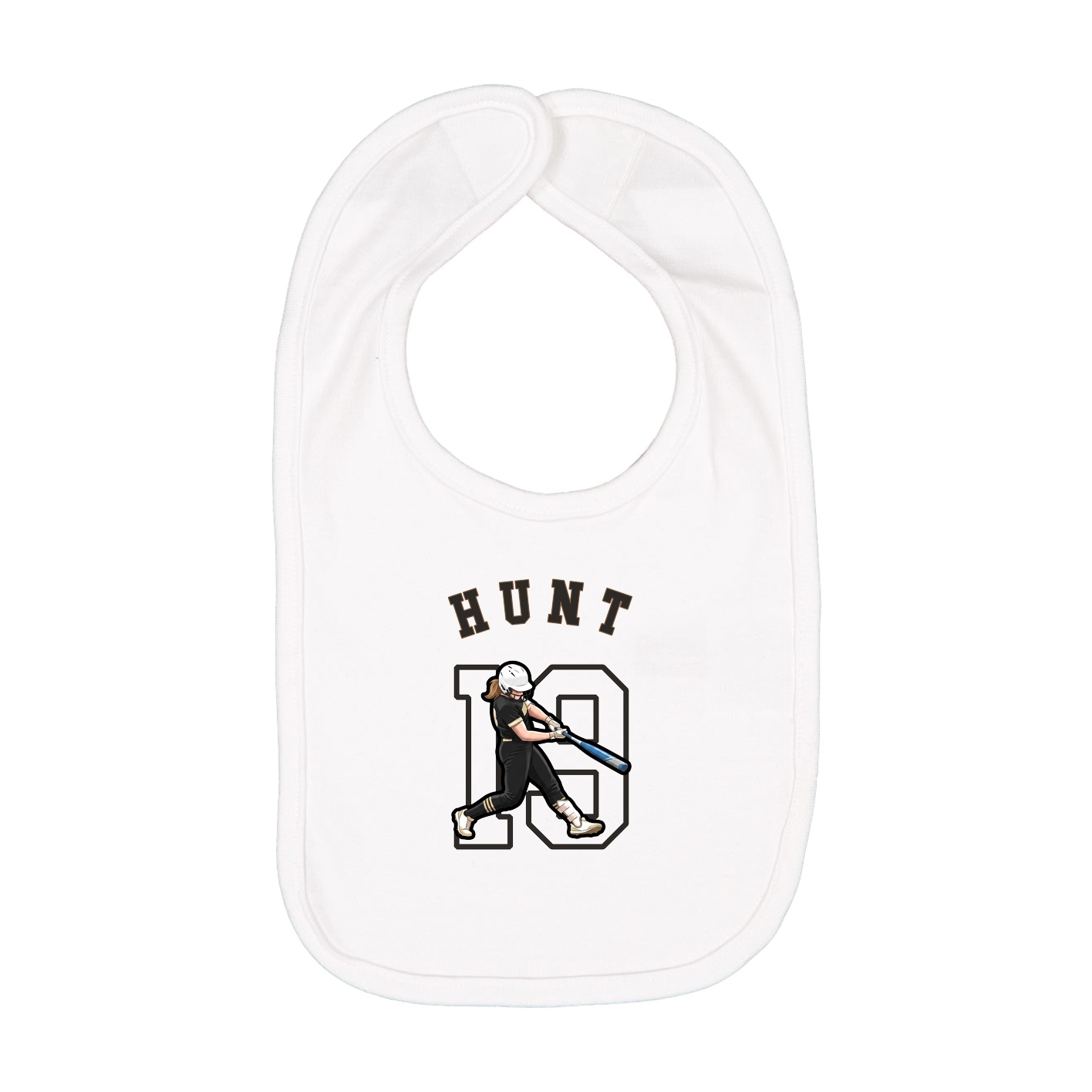Infant Bib — Shirsey Arch in White