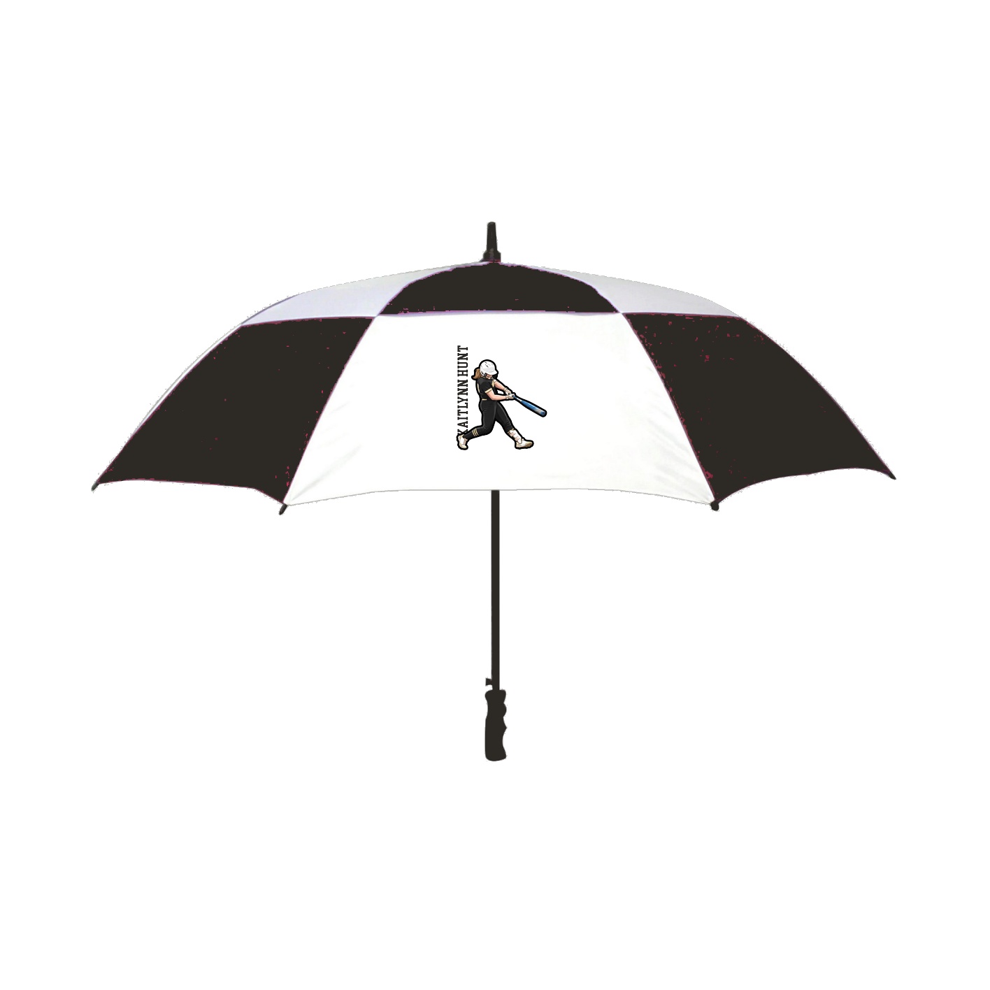Golf Umbrella — Name Vertical in Black