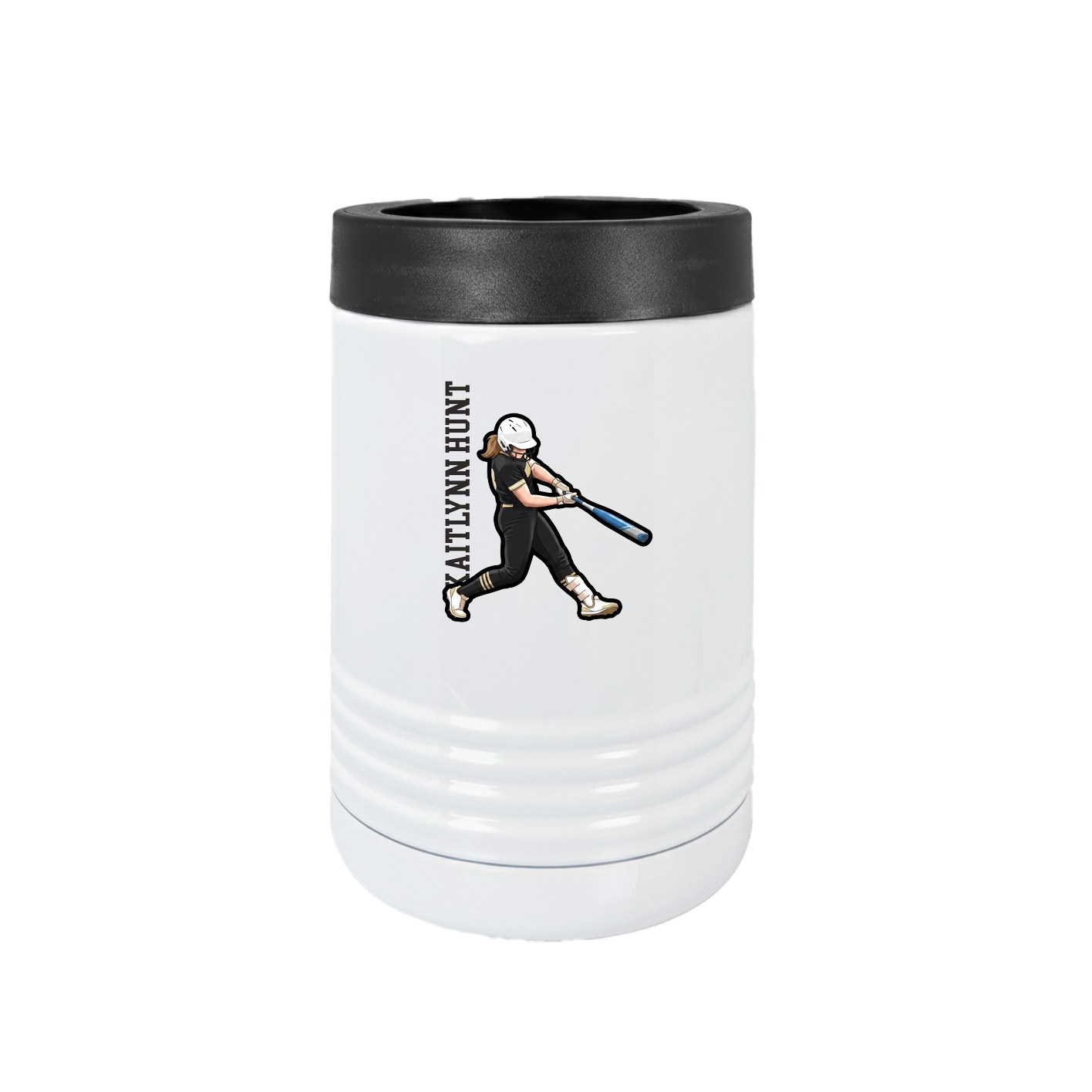 Beverage Holder — Name Vertical in White
