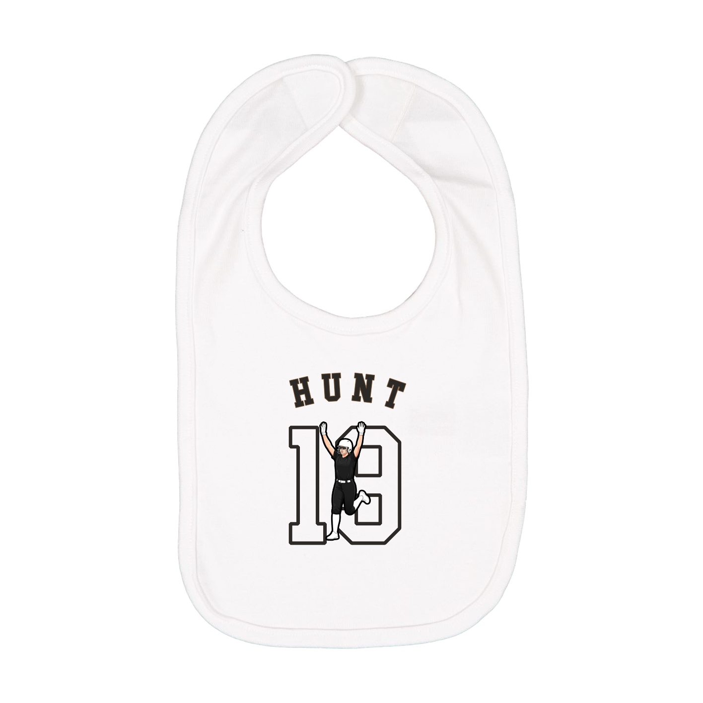Infant Bib — Shirsey Arch in White