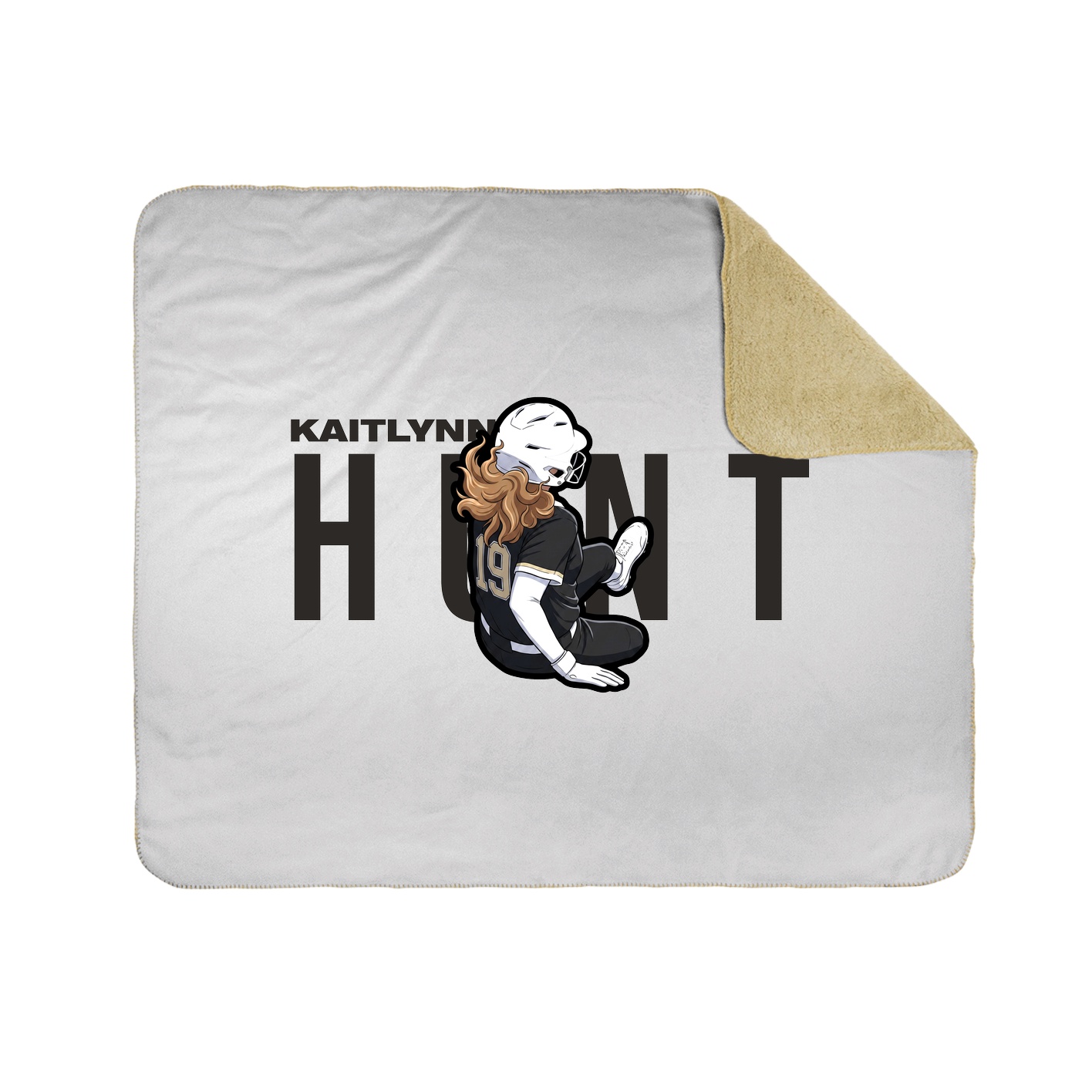Throw Blanket — Player Name in White