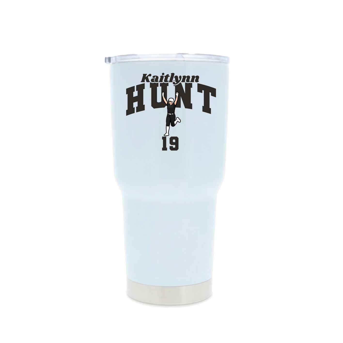30oz Stainless Steel Tumbler — Signature Arch in White