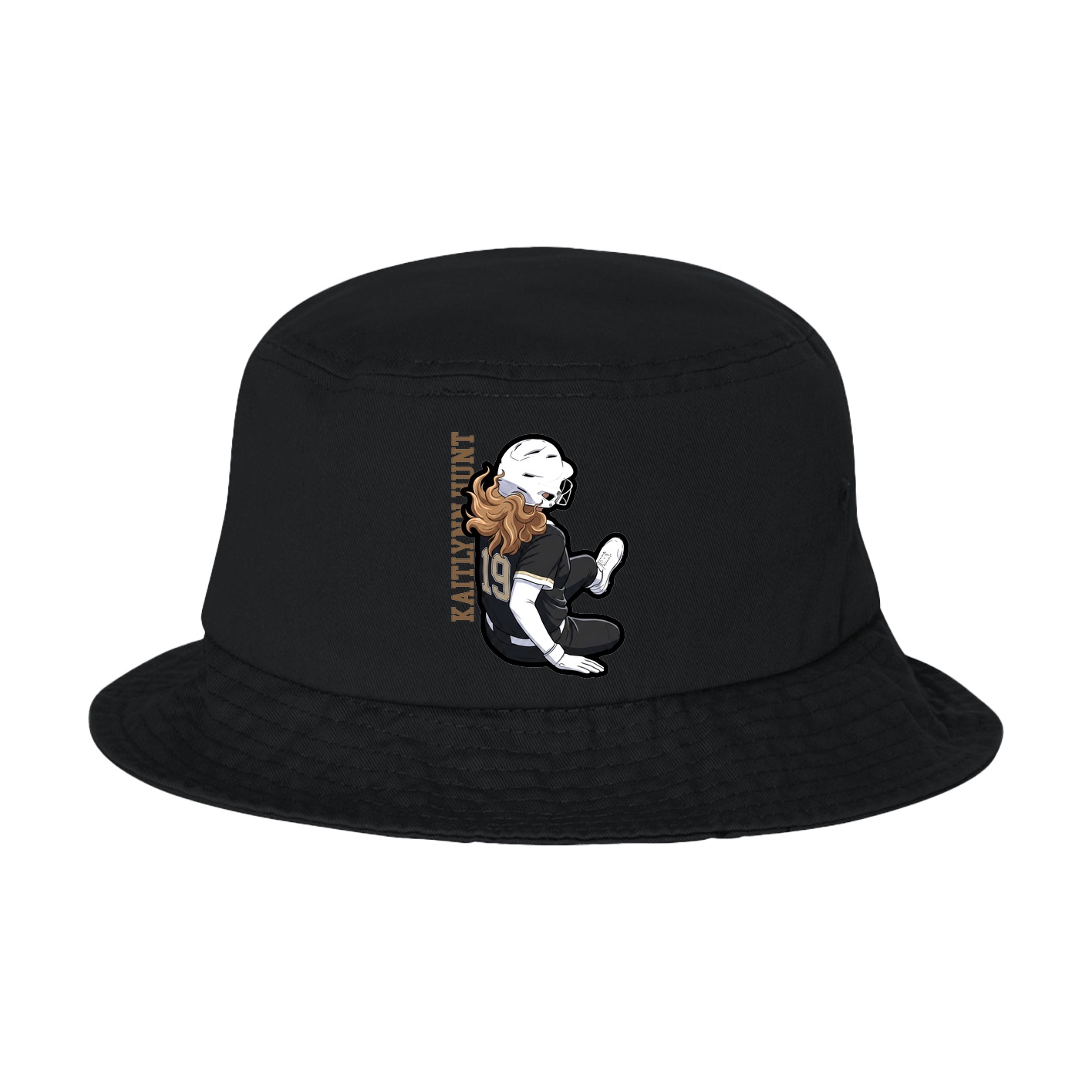 Bucket Cap — Name Vertical in Black