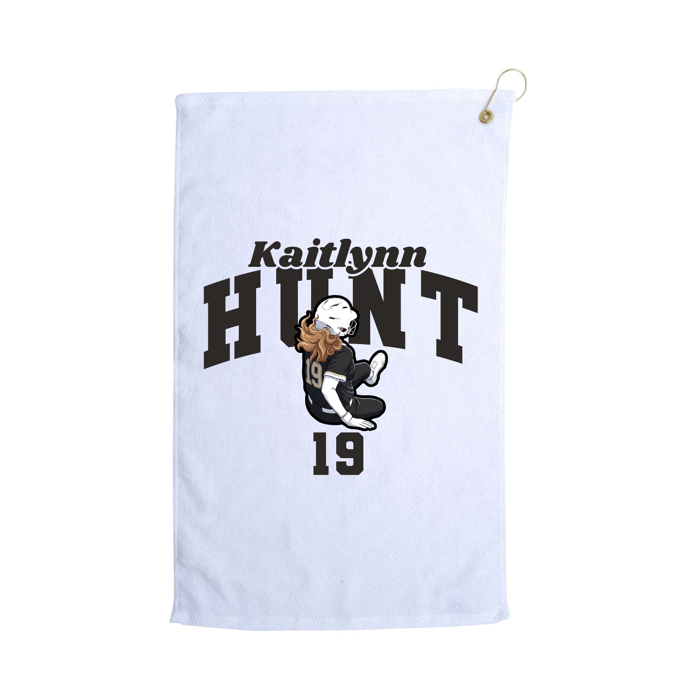 Golf Towel — Signature Arch in White