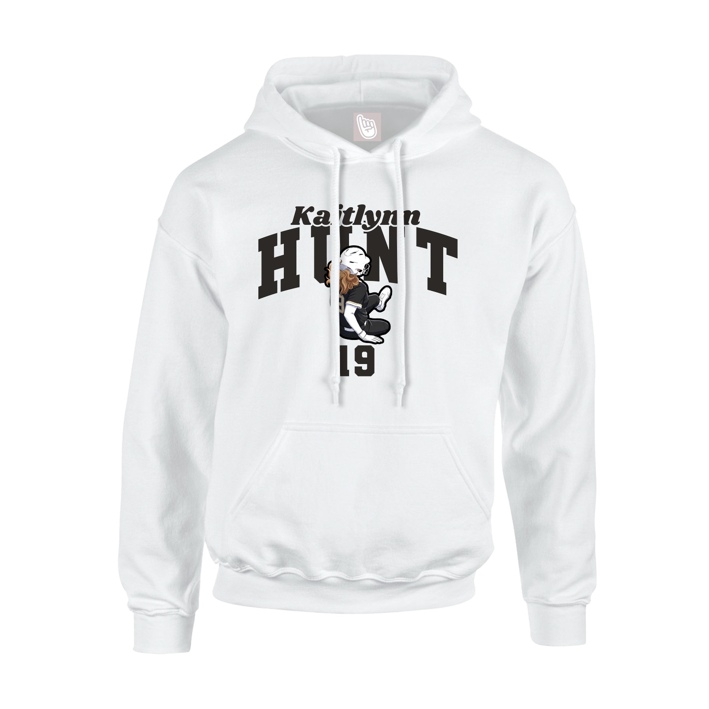 Hoodie — Signature Arch in White
