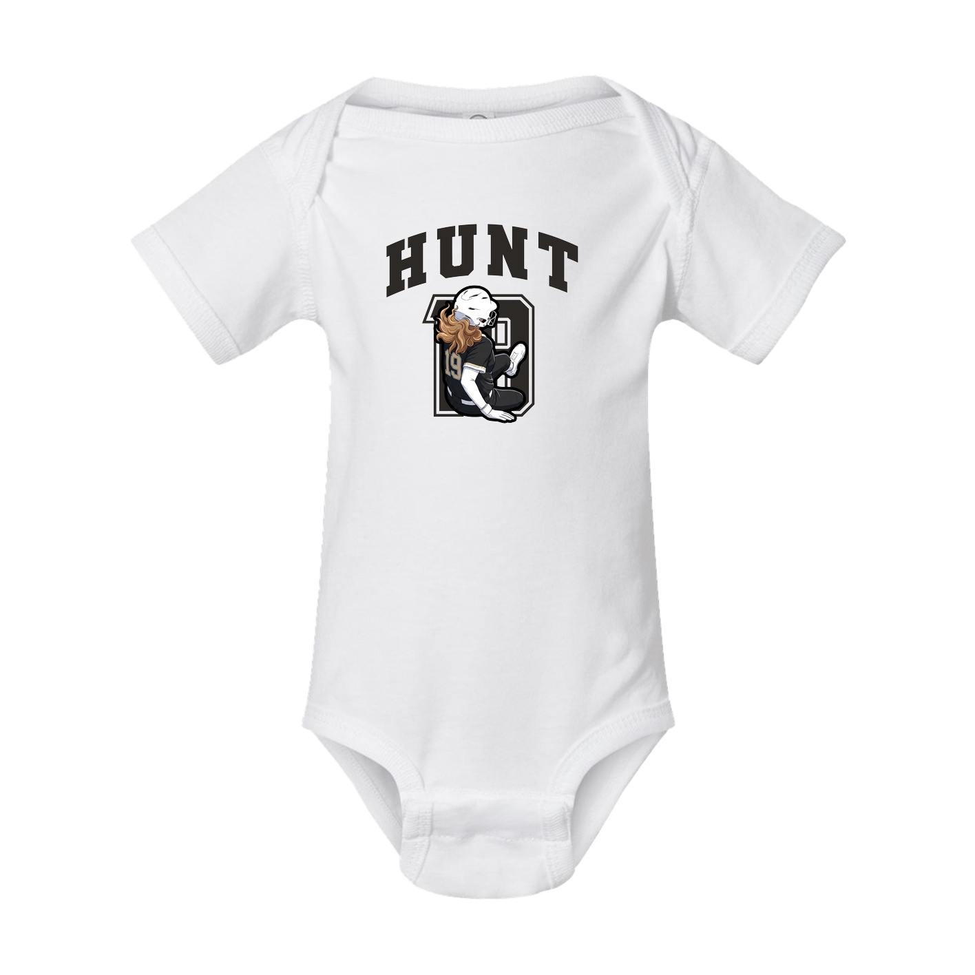 Baby Onesie — Number in White