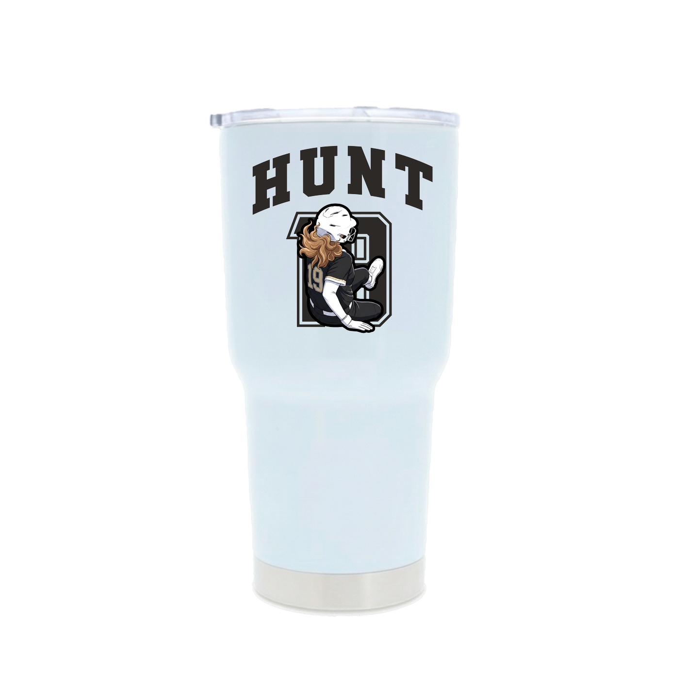 30oz Stainless Steel Tumbler — Number in White