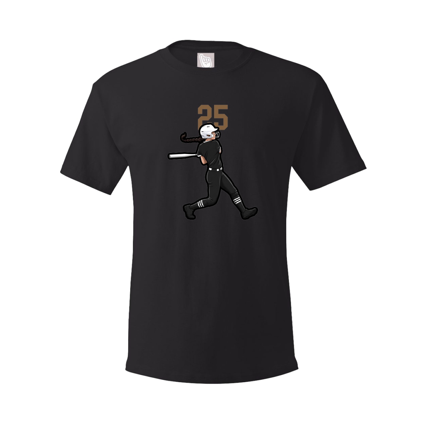 Youth Tee — Number Top in Black
