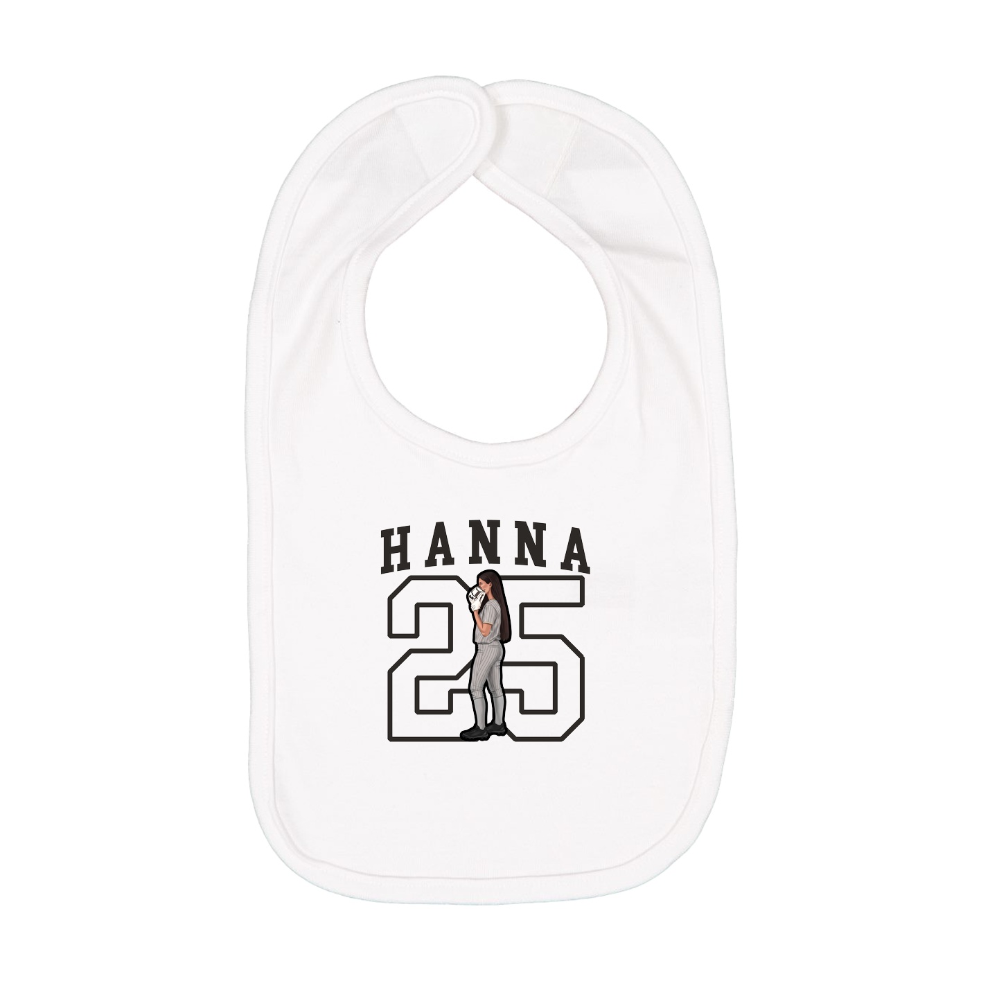 Infant Bib — Shirsey in White
