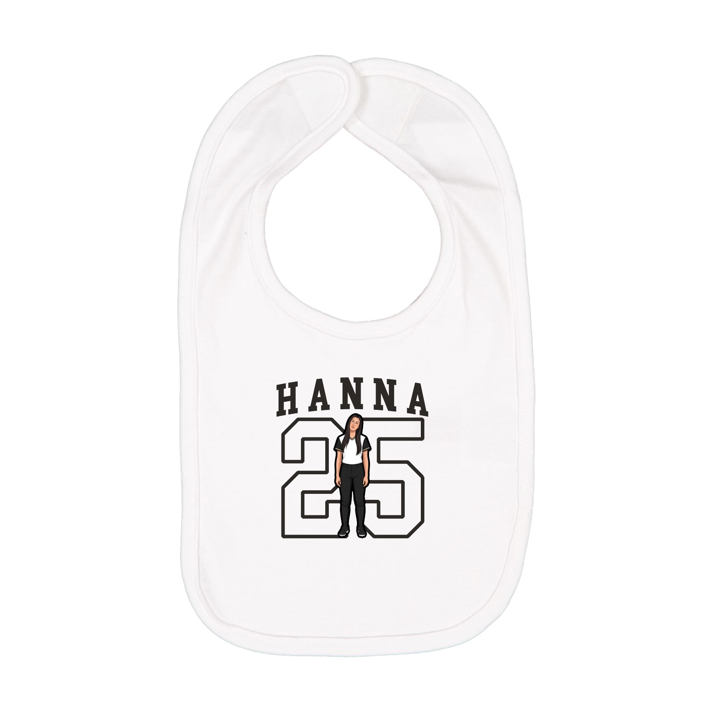 Infant Bib — Shirsey in White