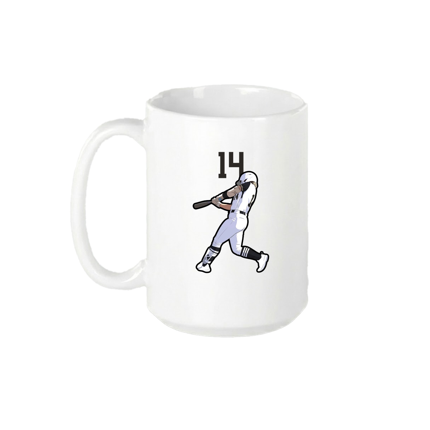 15oz Coffee Mug — Number Top in White