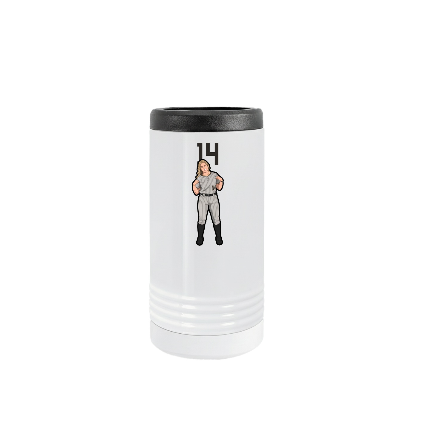 Slim Beverage Holder — Number Top in White
