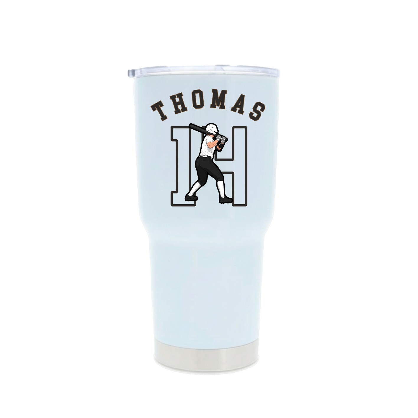 30oz Stainless Steel Tumbler — Shirsey Arch in White