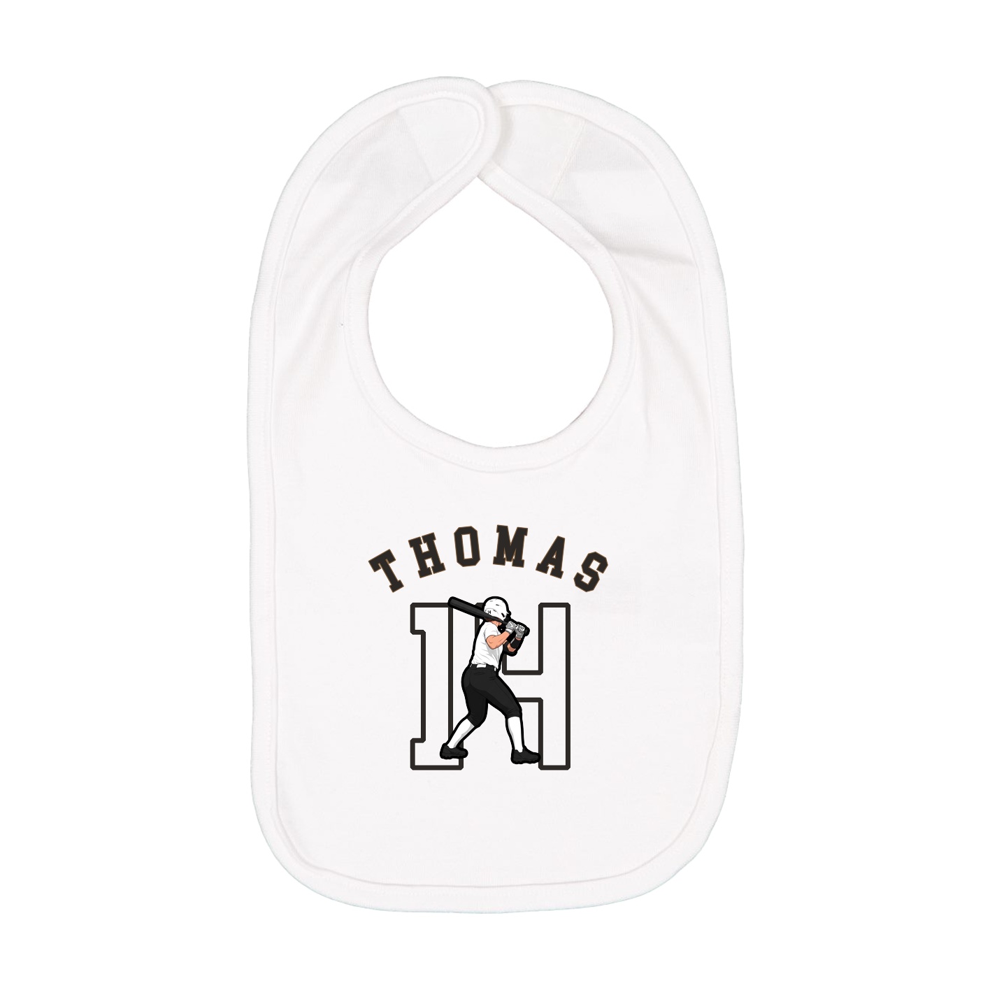Infant Bib — Shirsey Arch in White