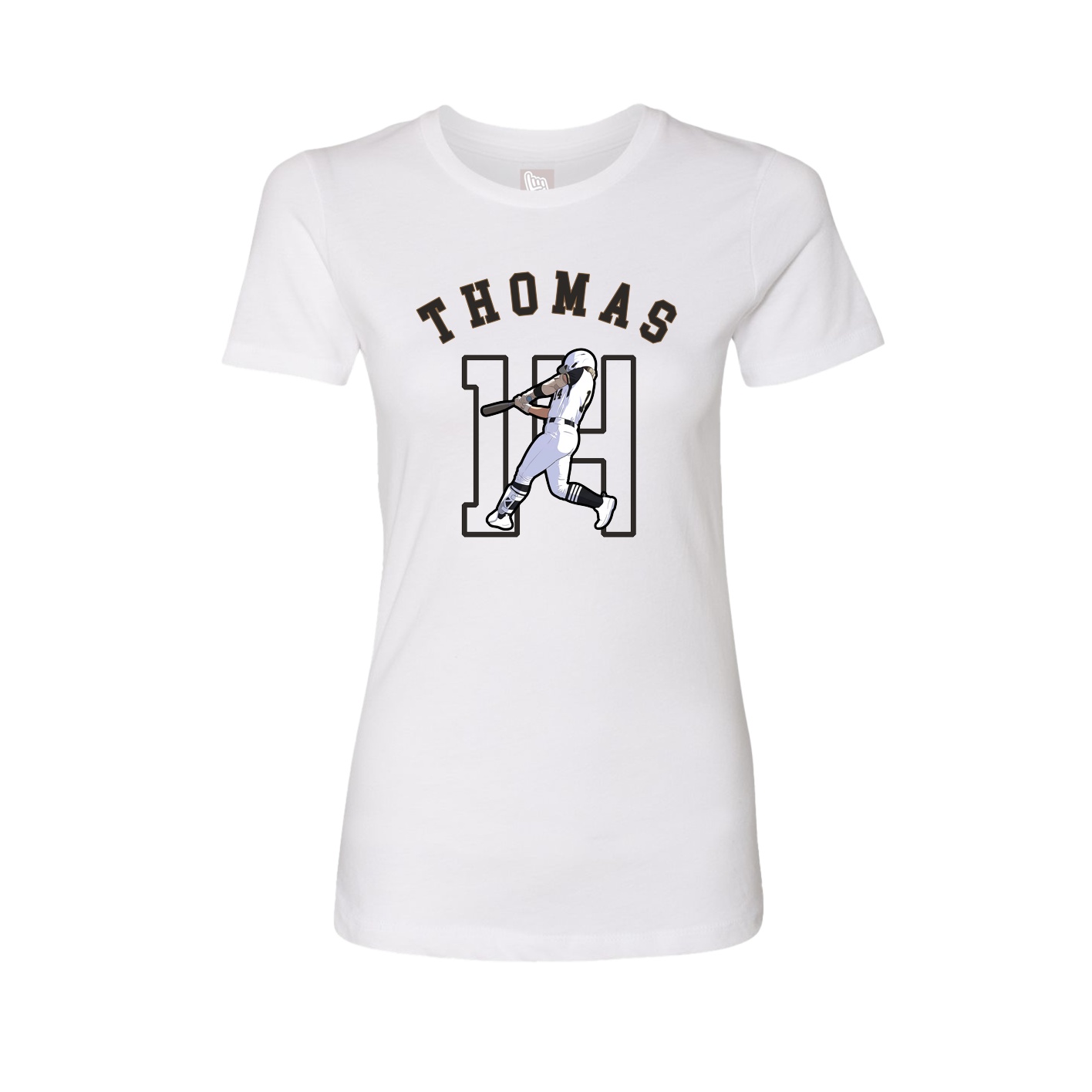 Fitted Women's Tee — Shirsey Arch in White