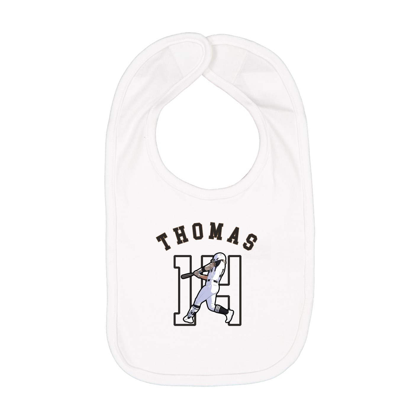 Infant Bib — Shirsey Arch in White