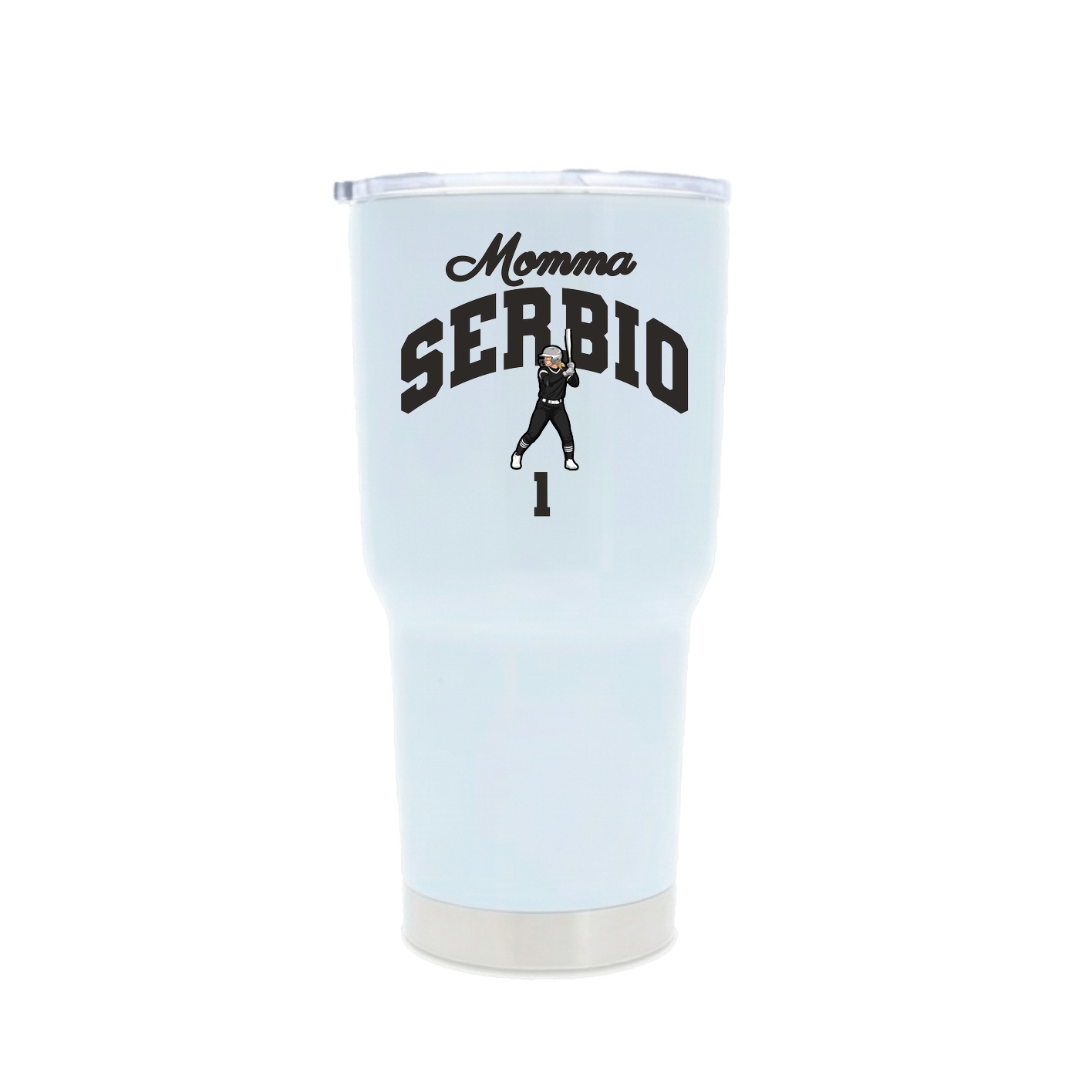 30oz Stainless Steel Tumbler — Mothers Day Arch in White