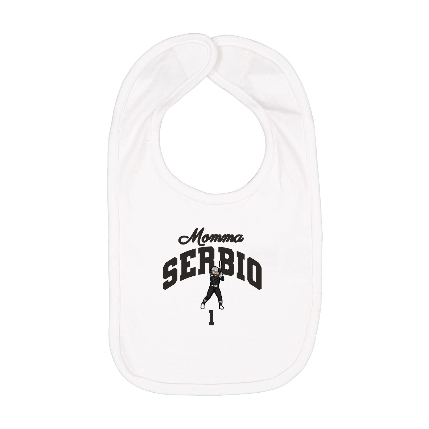 Infant Bib — Mothers Day Arch in White