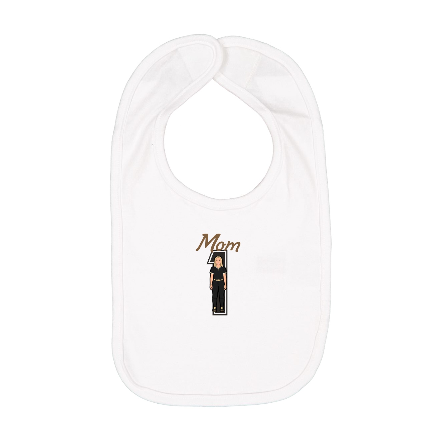 Infant Bib — Mothers Day Shirsey in White