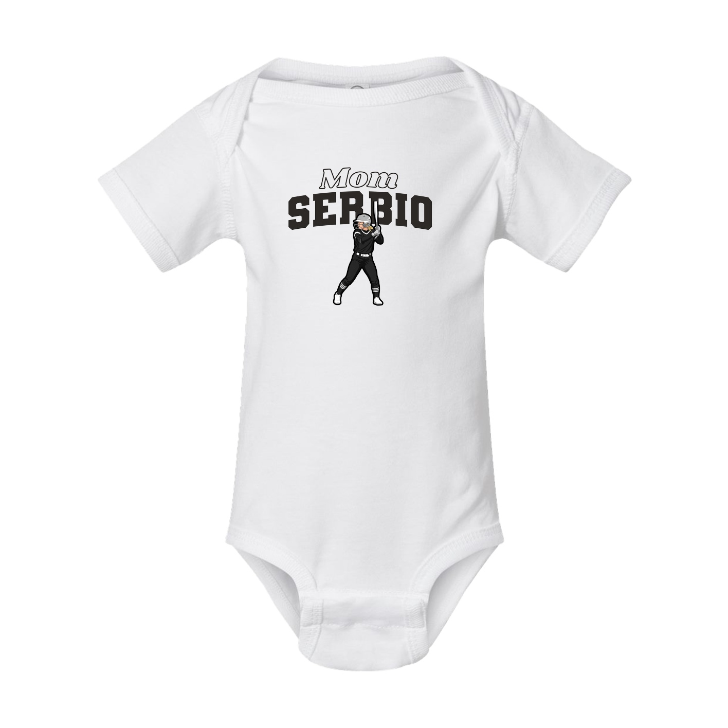 Baby Onesie — Mothers Day Block in White