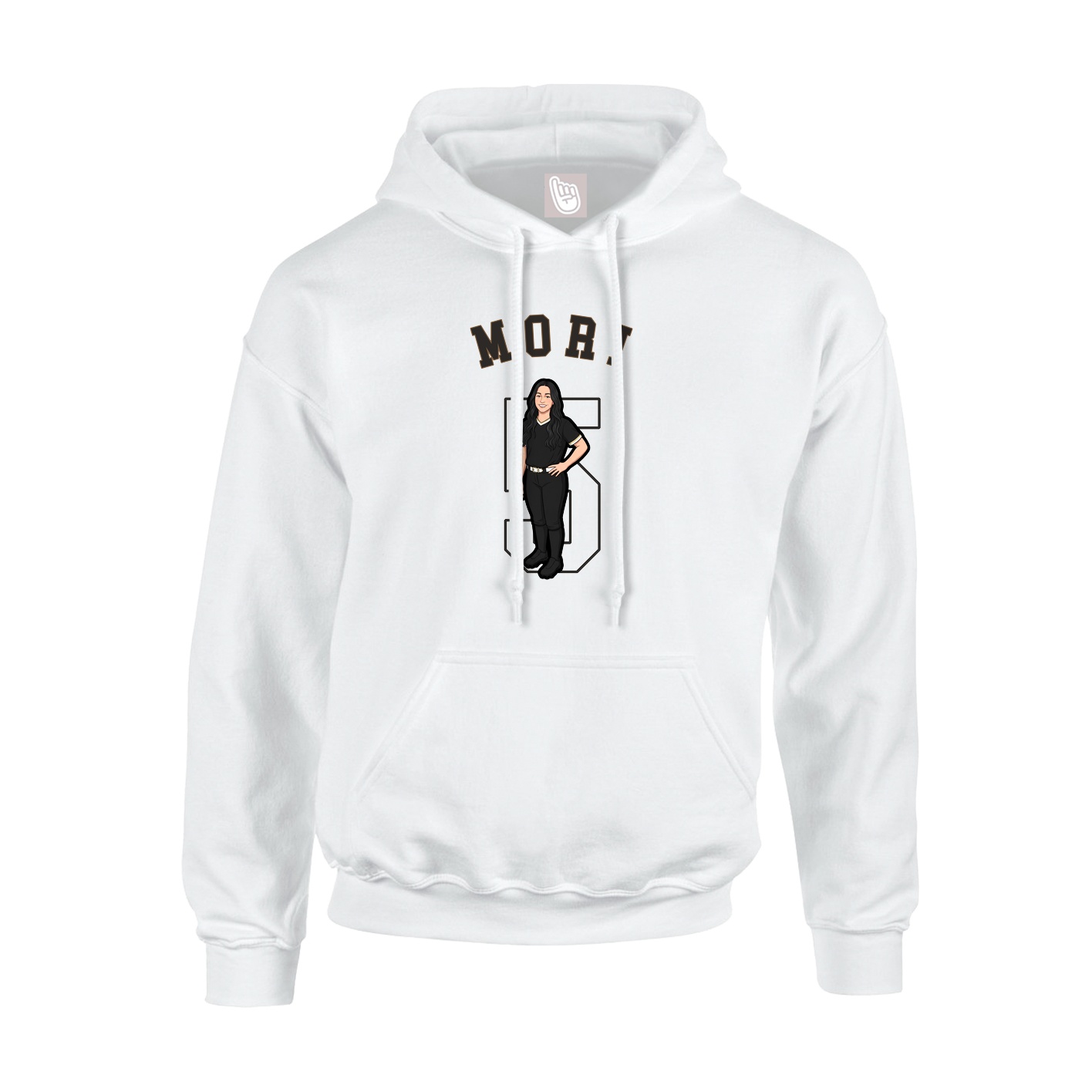 Youth Hoodie — Shirsey Arch in White