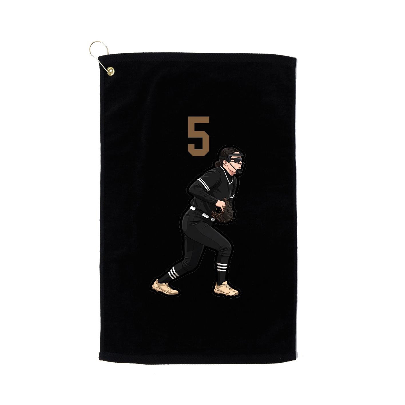 Golf Towel — Number Top in Black