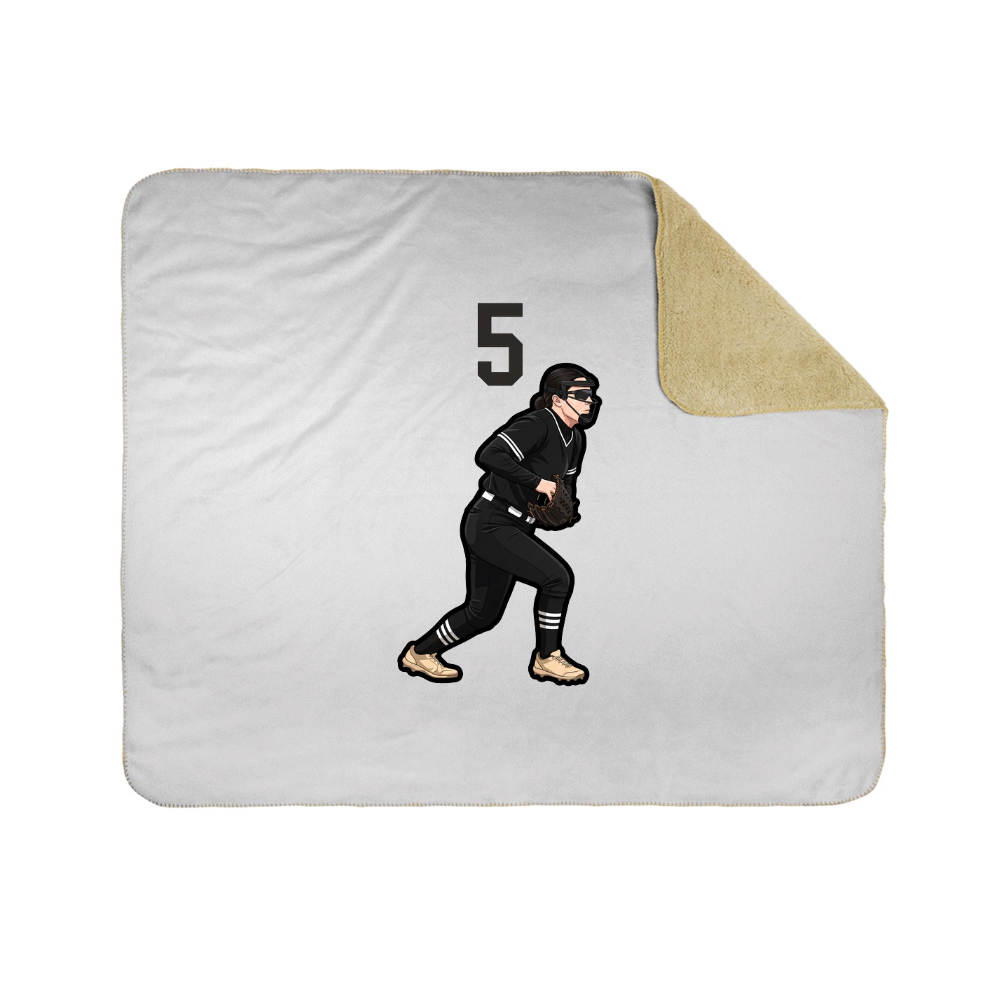 Throw Blanket — Number Top in White