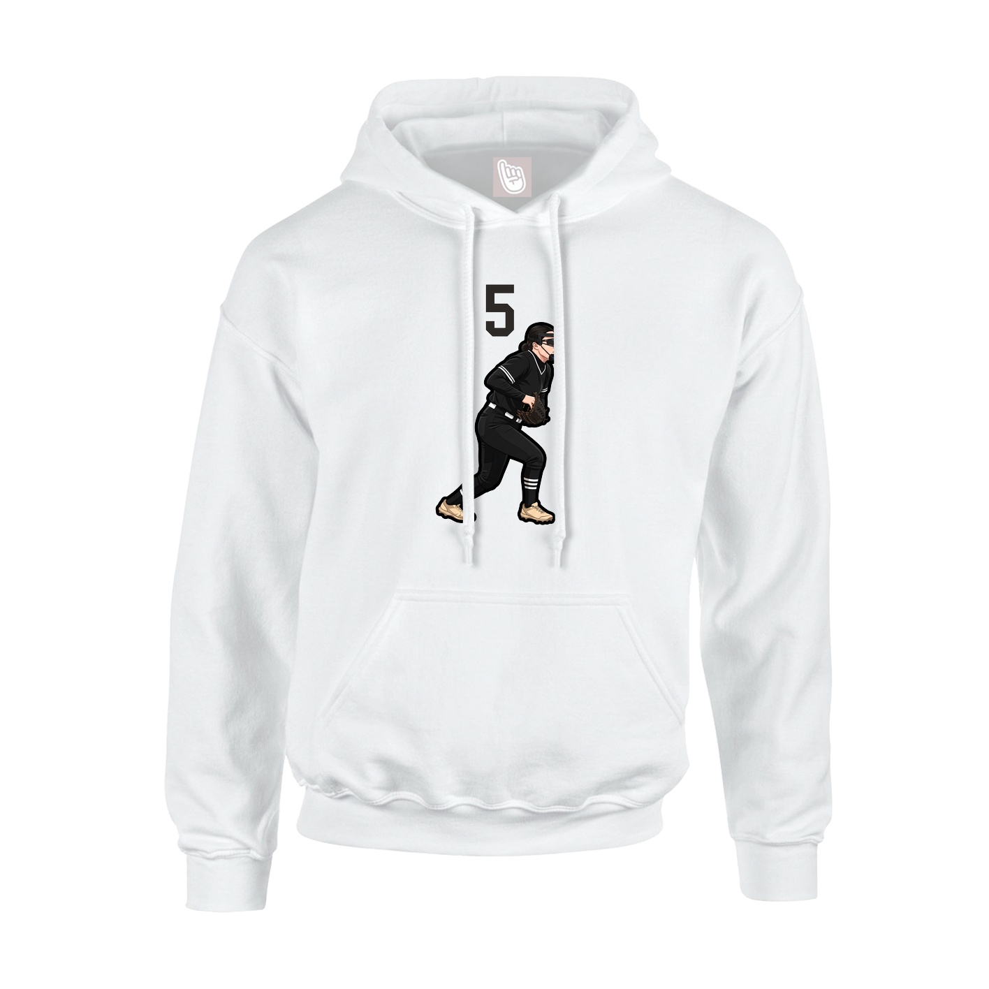 Hoodie — Number Top in White
