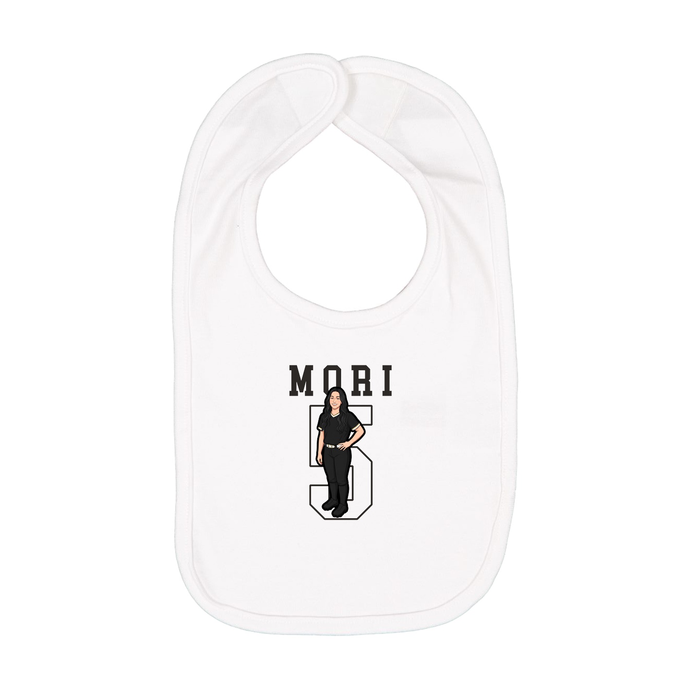 Infant Bib — Shirsey in White