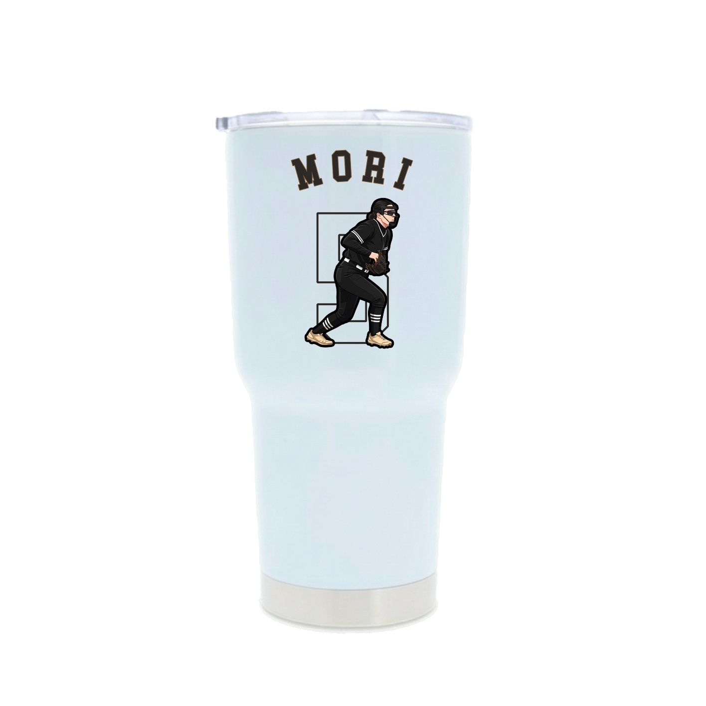 30oz Stainless Steel Tumbler — Shirsey Arch in White