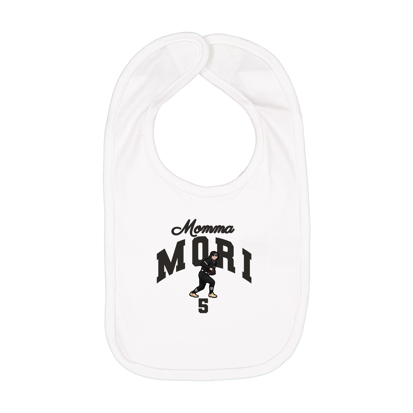 Infant Bib — Mothers Day Arch in White
