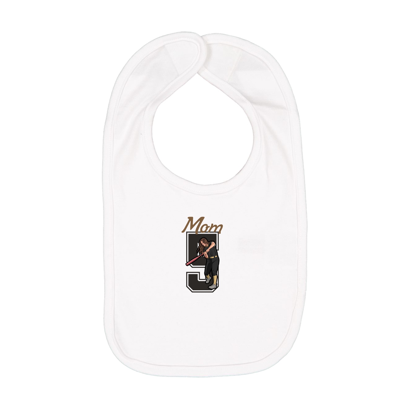 Infant Bib — Mothers Day Shirsey in White