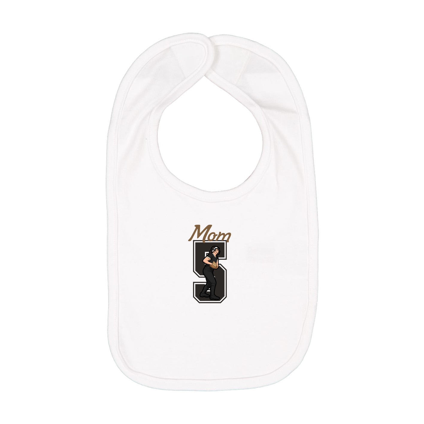 Infant Bib — Mothers Day Shirsey in White