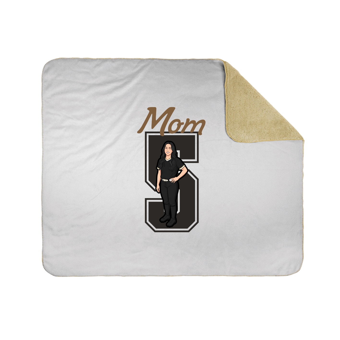 Throw Blanket — Mothers Day Shirsey in White