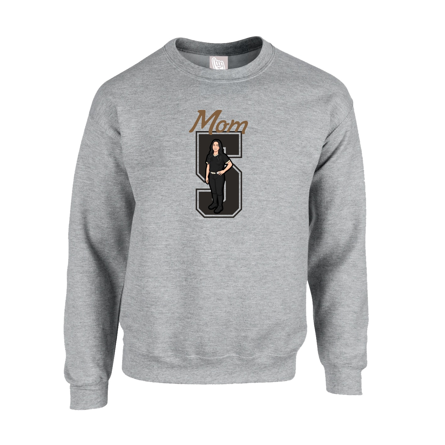 Fleece Crew — Mothers Day Shirsey in Grey