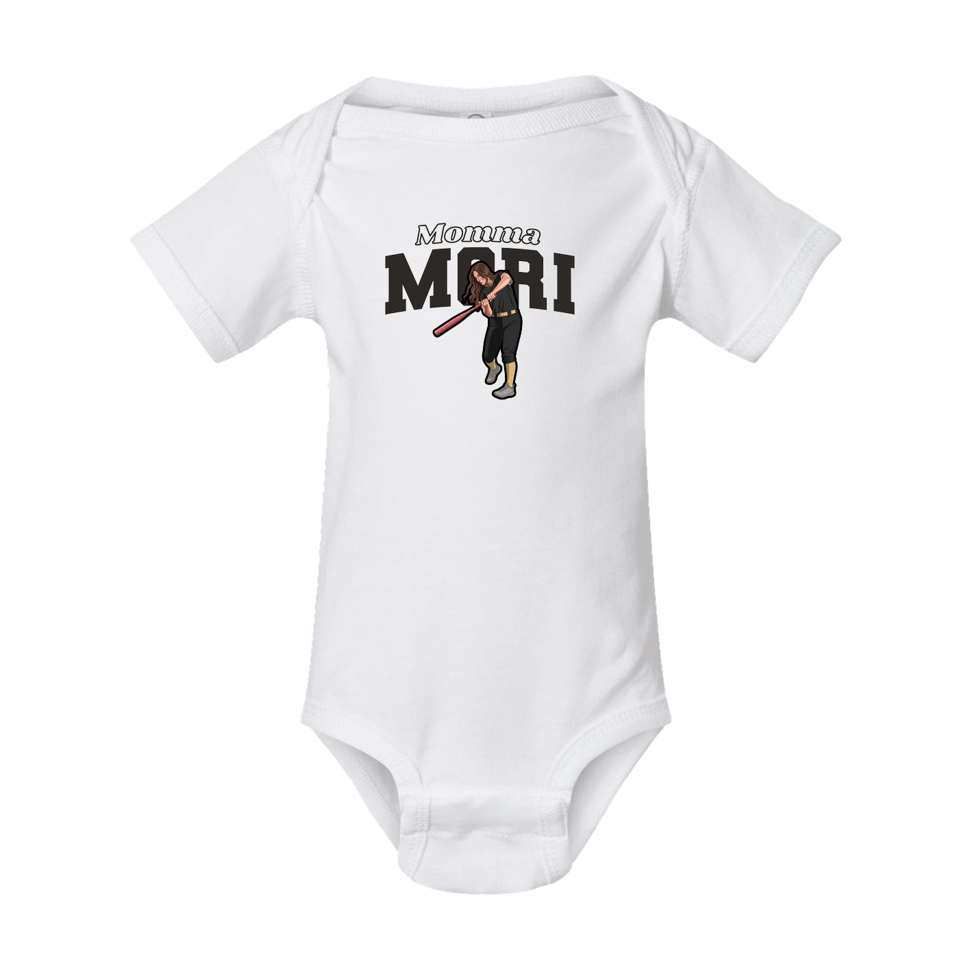 Baby Onesie — Mothers Day Block in White