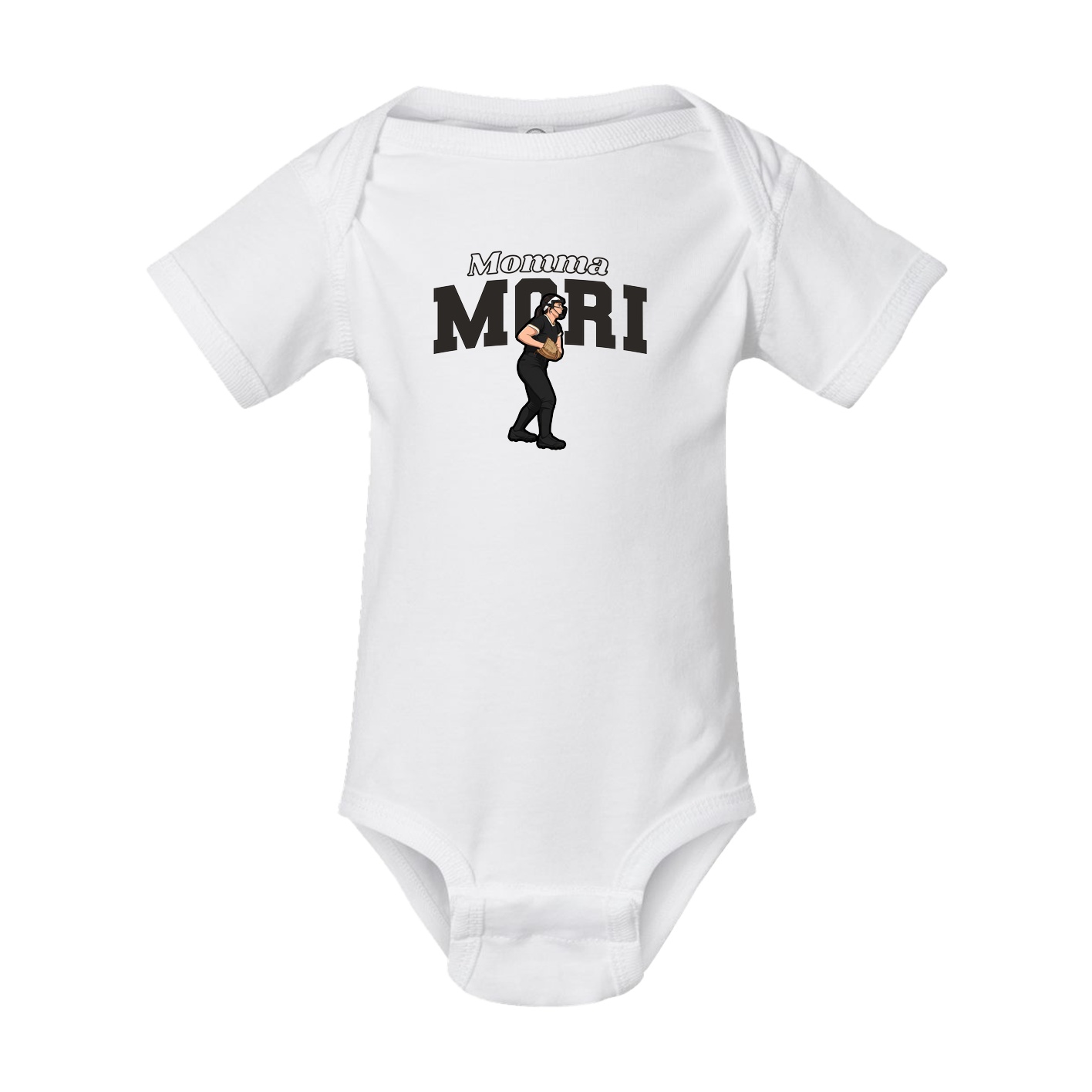 Baby Onesie — Mothers Day Block in White