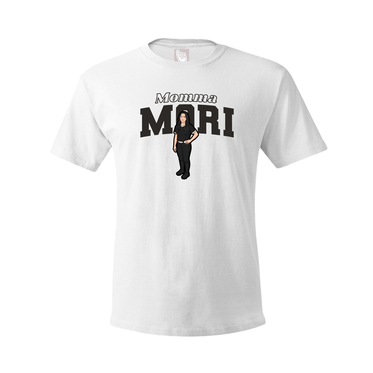 Youth Tee — Mothers Day Block in White