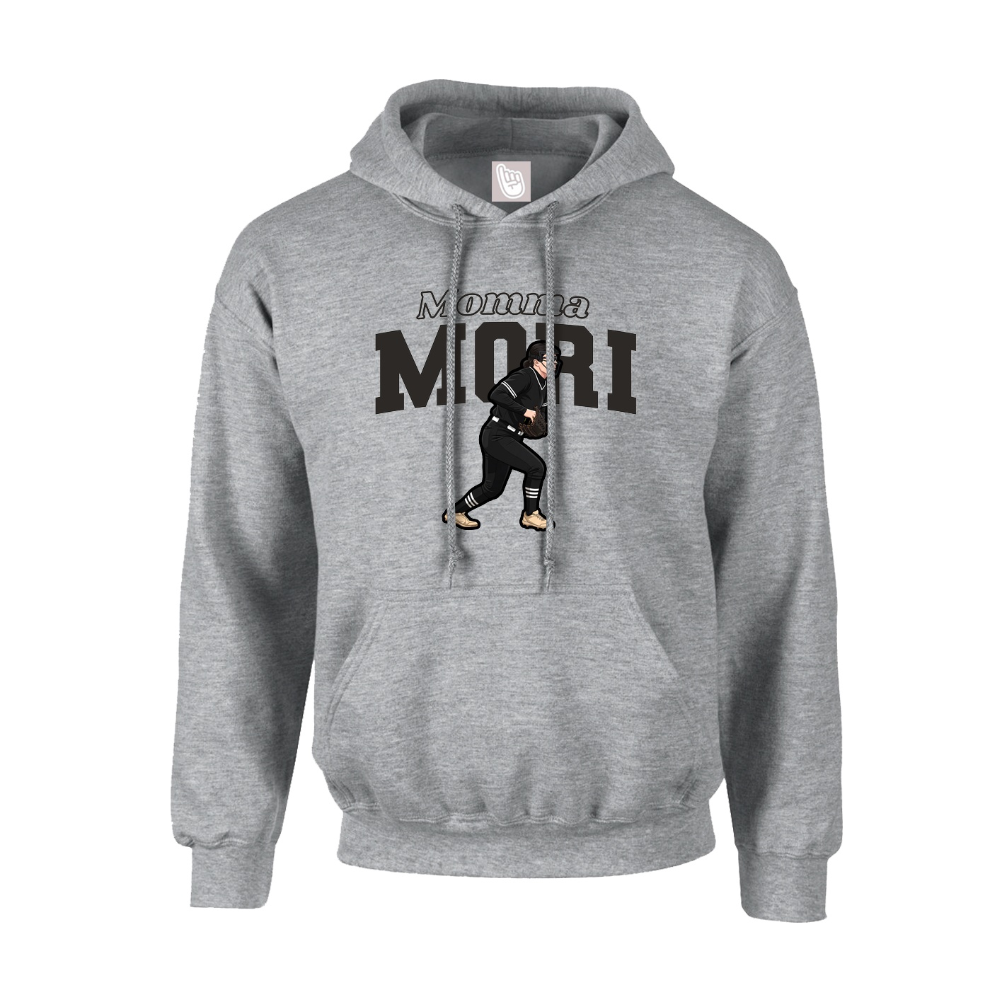 Youth Hoodie — Mothers Day Block in Grey