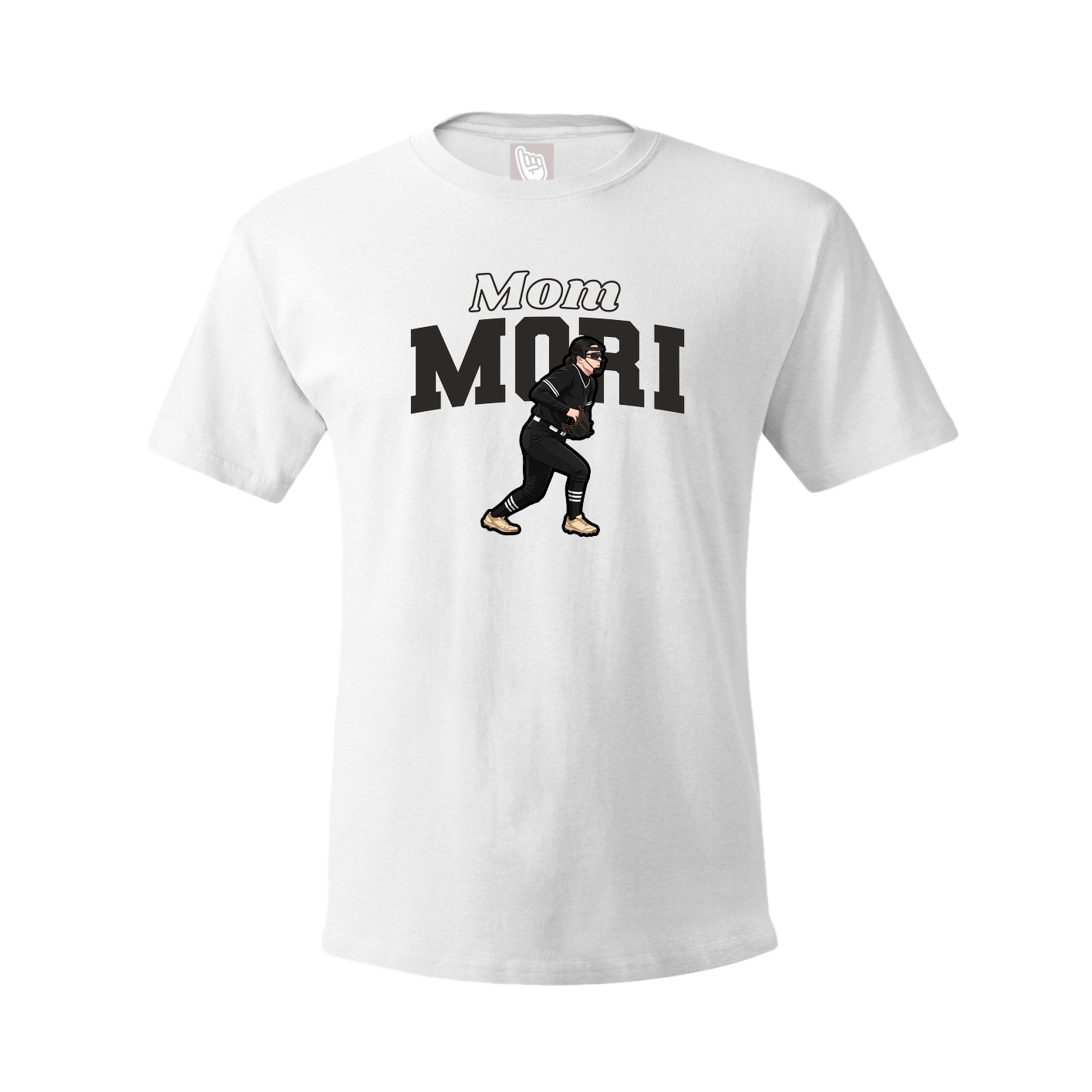 Youth Tee — Mothers Day Block in White
