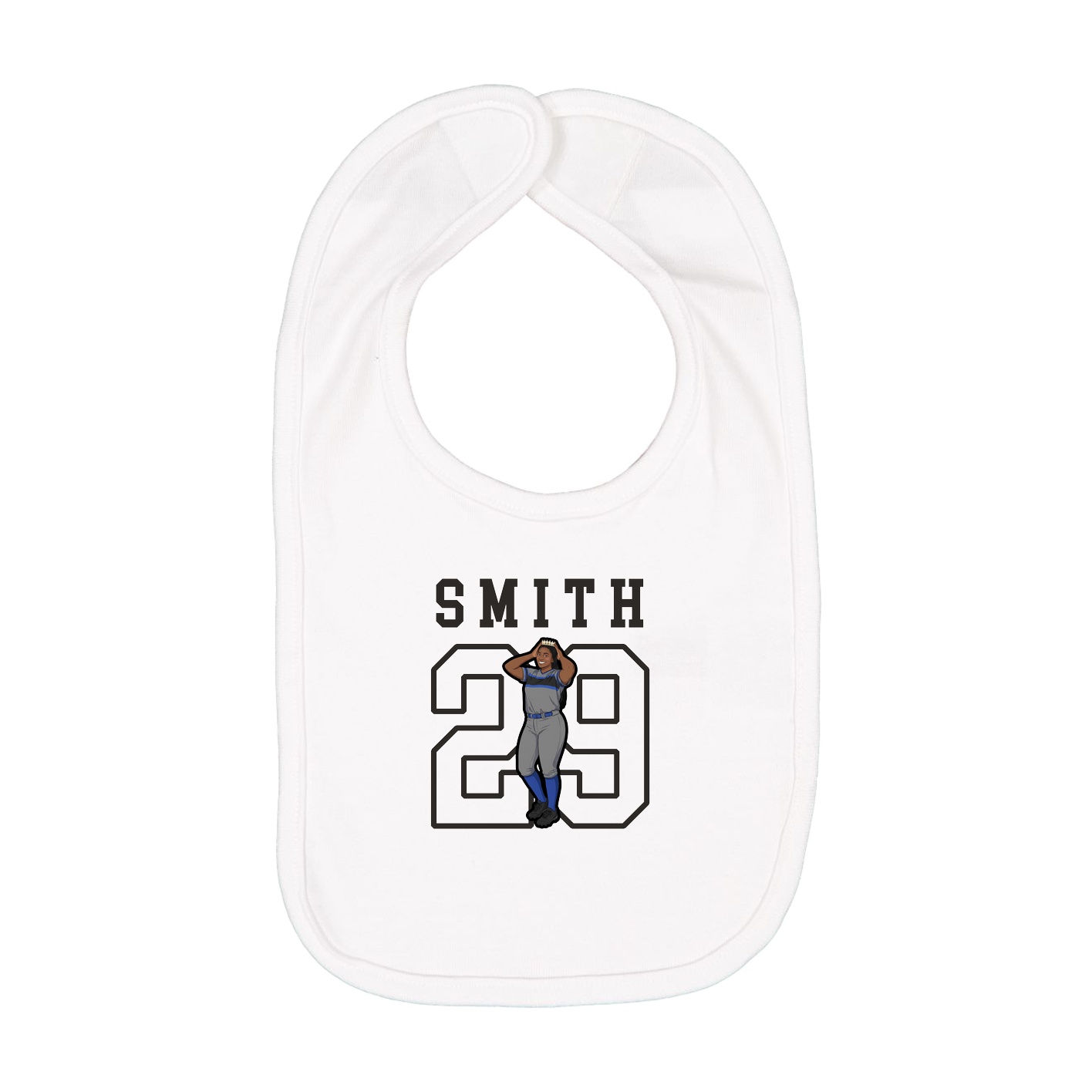 Infant Bib — Shirsey in White