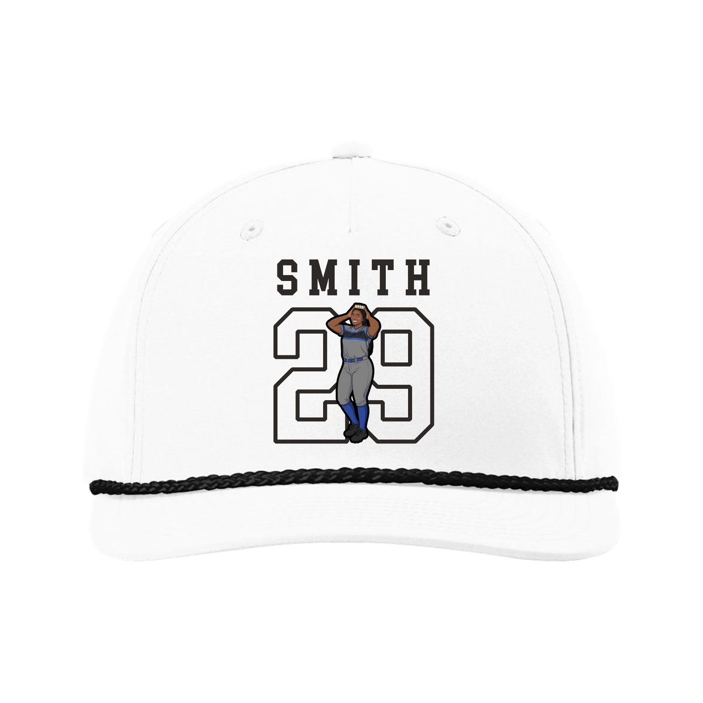 Five-Panel Classic Rope Cap — Shirsey in White