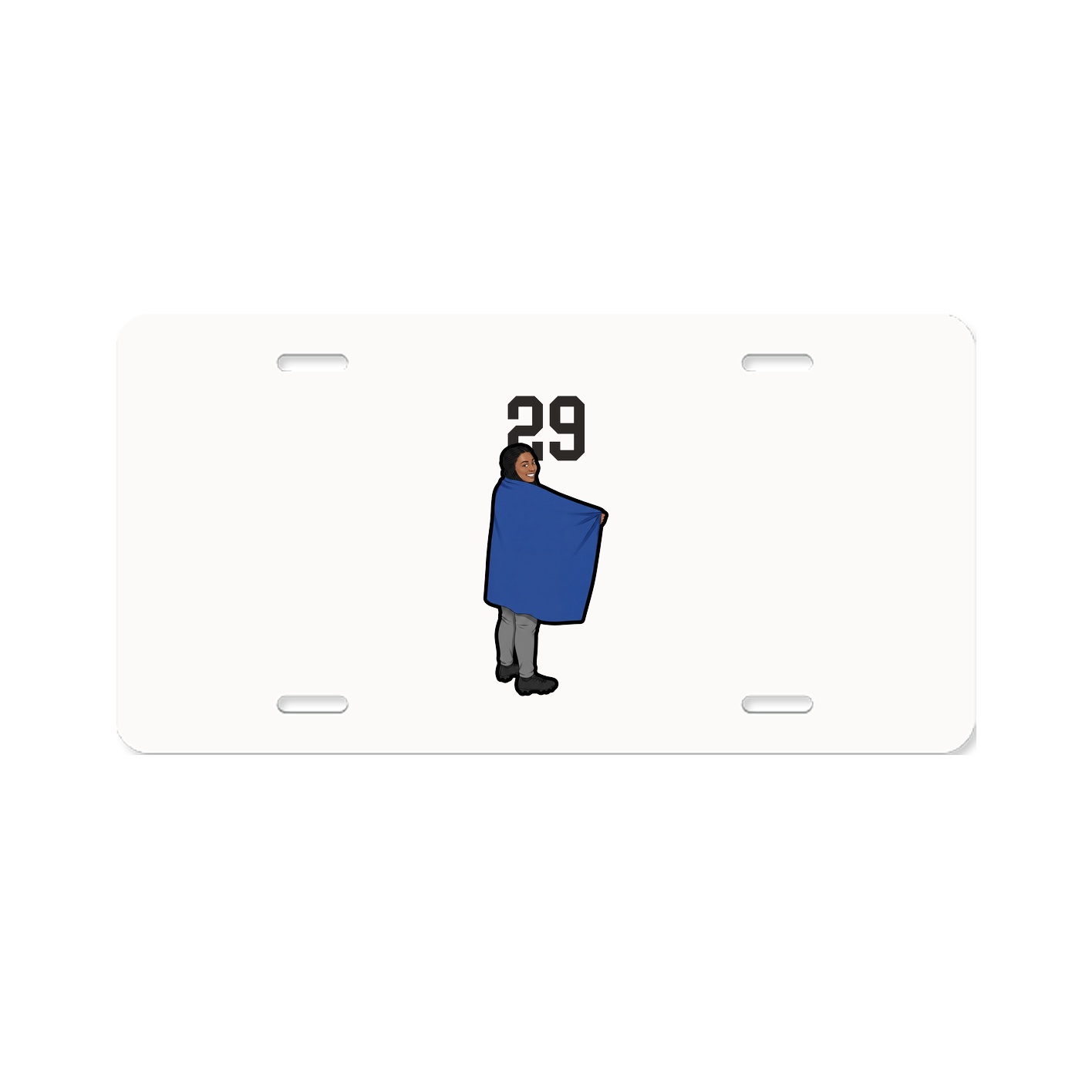 License Plate — Number Top in Classic