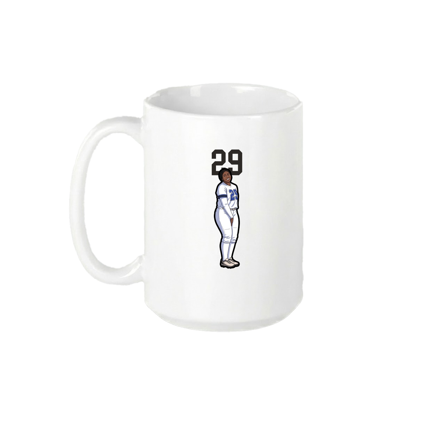 15oz Coffee Mug — Number Top in White