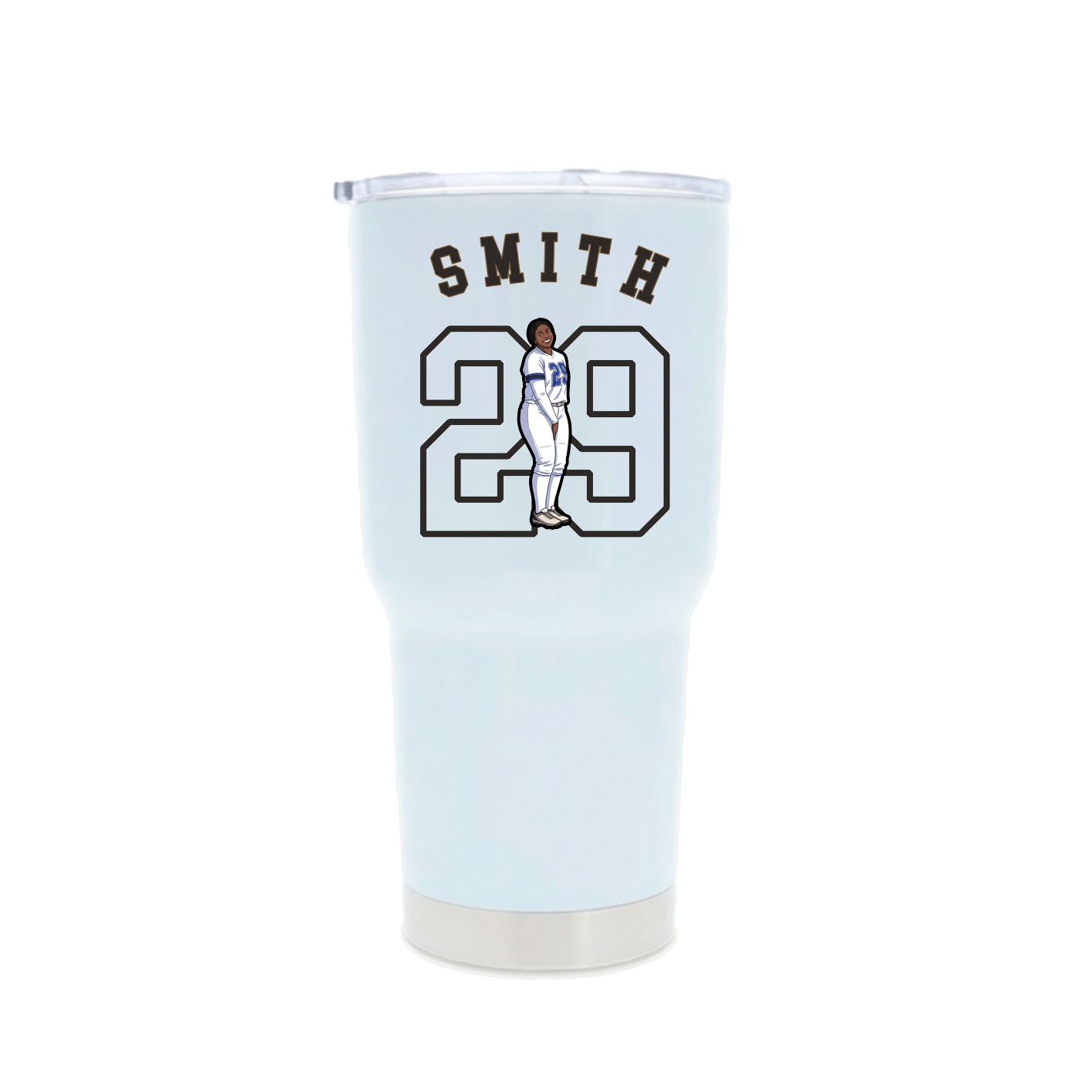 30oz Stainless Steel Tumbler — Shirsey Arch in White
