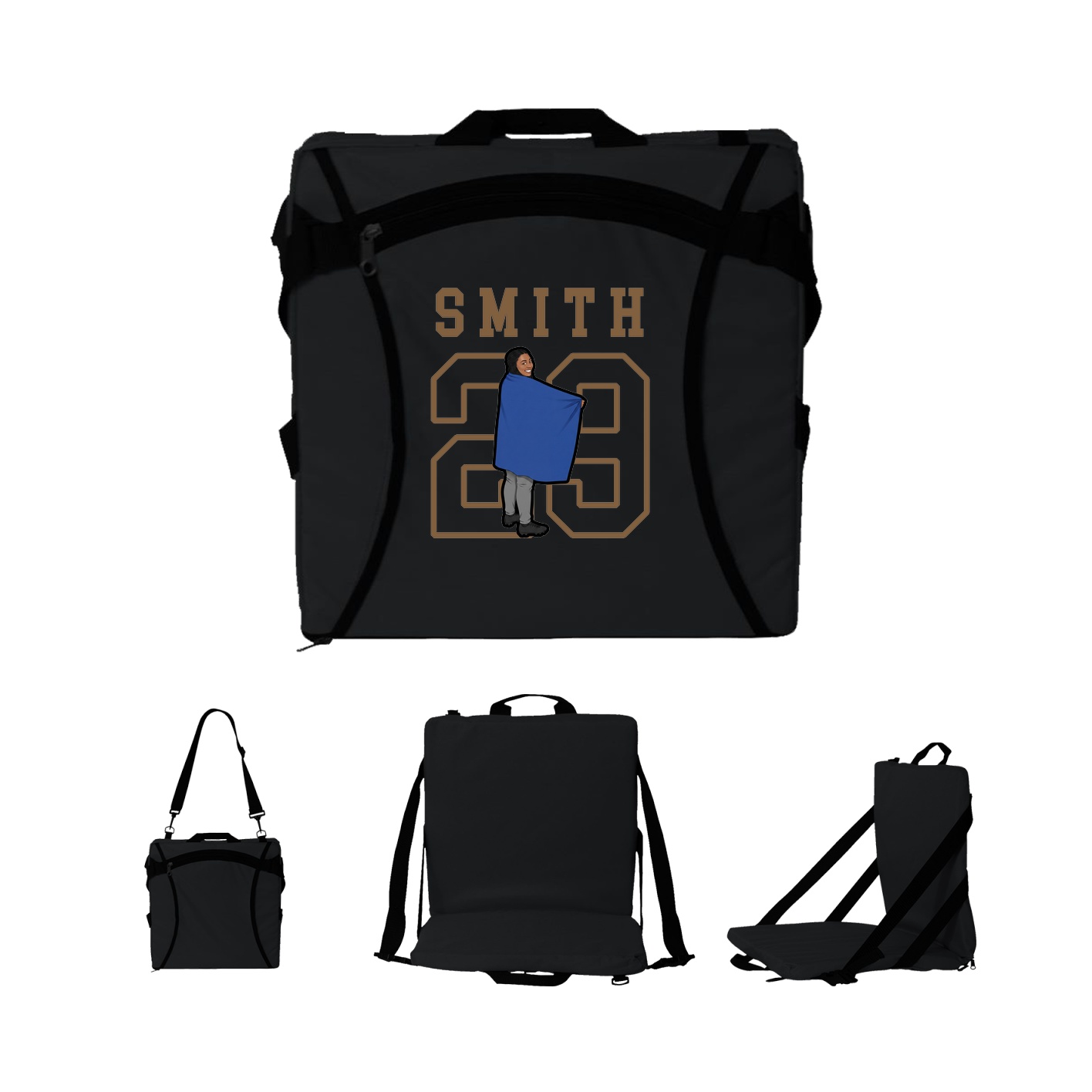 Folding Stadium Seat — Shirsey in Black