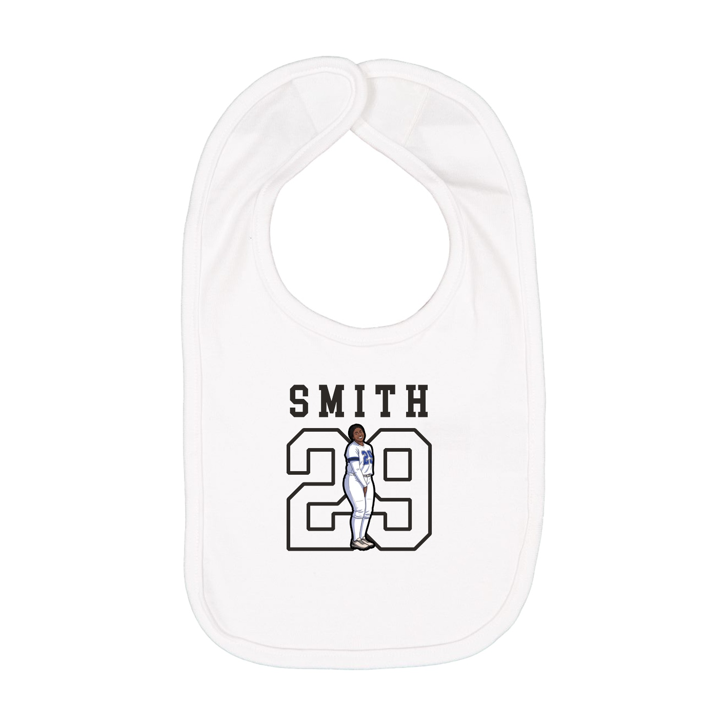 Infant Bib — Shirsey in White