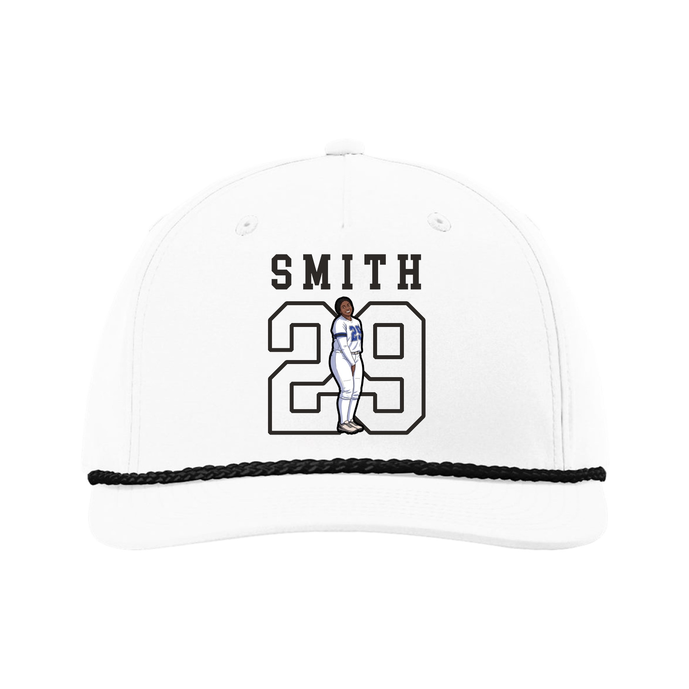 Five-Panel Classic Rope Cap — Shirsey in White