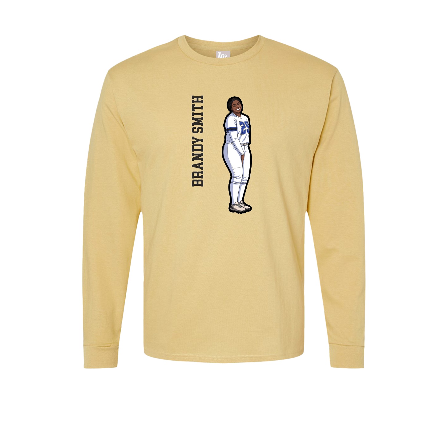 Long Sleeve Tee — Name Vertical in Vegas Gold